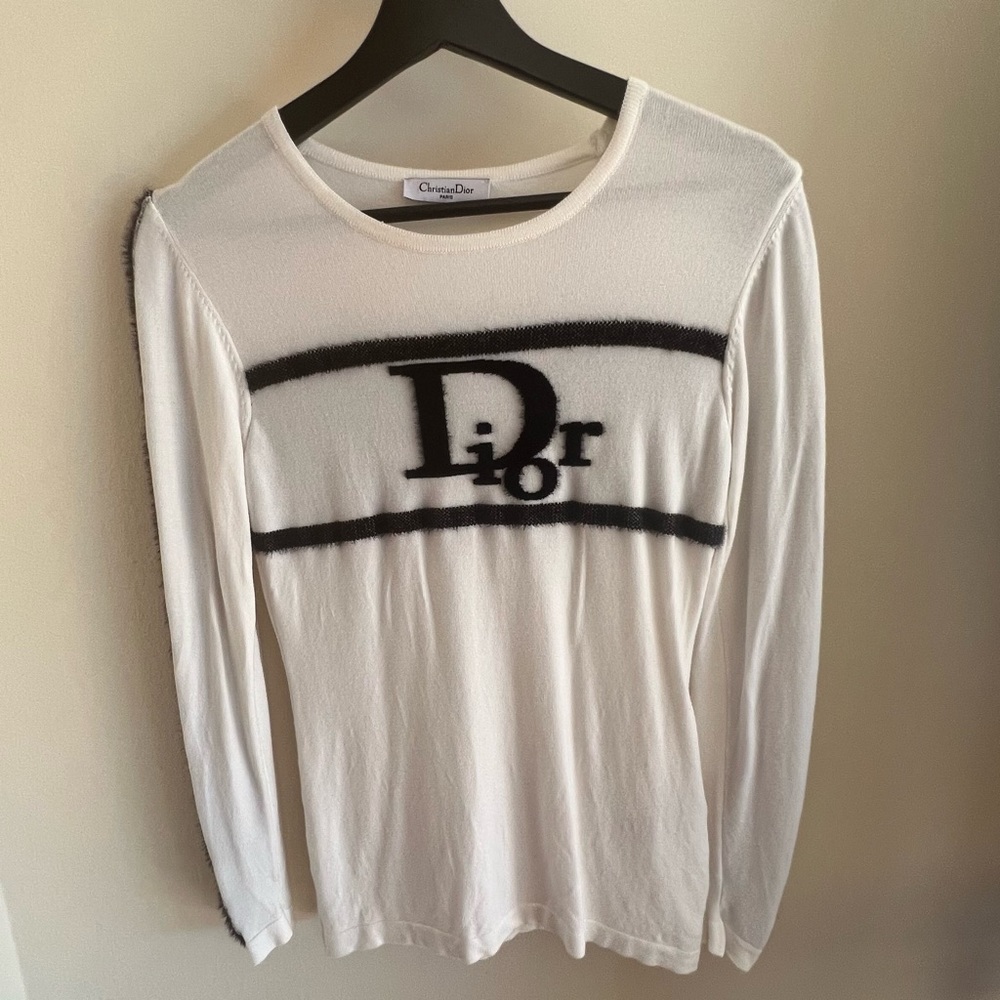 Christian Dior Black and White Sweater size M
